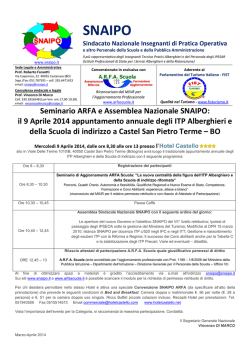 Programma della giornata