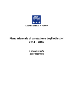 Piano triennale di valutazione degli obiettivi 2014
