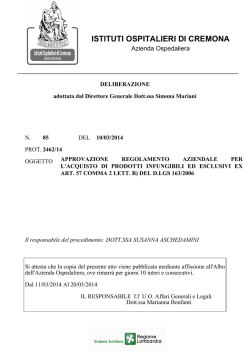 ISTITUTI OSPITALIERI DI CREMONA Azienda Ospedaliera