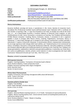 Curriculum Dr.ssa Giovanna Giuffredi