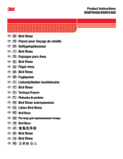 Product Instructions BRBPW400/BRBFD400 Bird Rinse Flacon