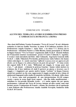 ITE &ldquo;TERRA DI LAVORO&rdquo; Via Ceccano CASERTA COMUNICATO