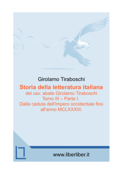 G. Tiraboschi - Storia della letteratura italiana - Tomo III