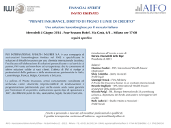 private insurance, diritto di pegno e linee di credito