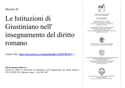 Le Istituzioni di Giustiniano nell