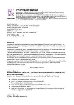 PROTEO BERGAMO - Proteo Formazione 2.0