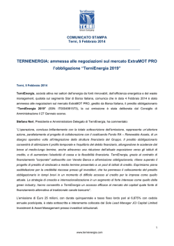 Scarica il comunicato stampa in pdf