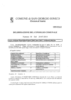 Delibera CC n.18 - 2014 - Imposta Munic. Propria (IMU) anno 2014