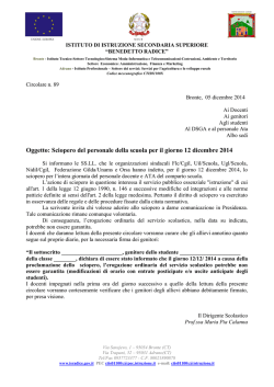 Circolare n. 089 - "Benedetto Radice"