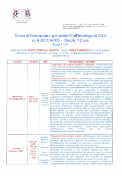 15/16 Ottobre 2014 - Cassa Edile Pistoia