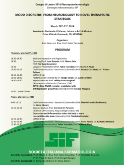 mood disorders: from neurobiology to novel therapeutic