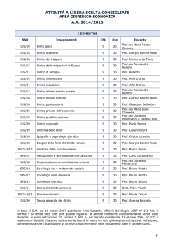 Attivit&agrave; libera scelta 2014-15
