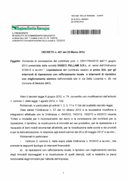 Decreto n. 451 del 25 Marzo 2014 - Regione Emilia