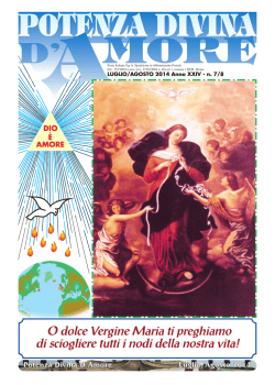 Luglio-Agosto 2014 - Opera dello Spirito Santo