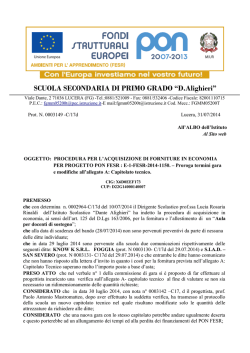 Il dirigente scolastico con propria determina ha