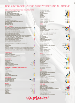 deklarationspflichtige zusatzstoffe und allergene