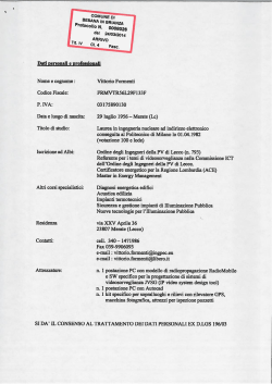 Curriculum - Comune di Besana in Brianza