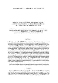 Naturalista sicil., S. IV, XXXVIII (2), 2014, pp. 291