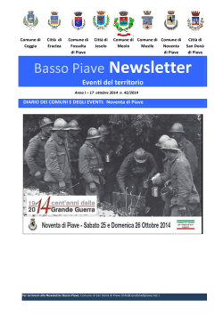 Basso Piave Newsletter