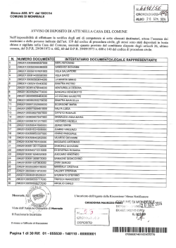 avviso di deposito di atti nella casa del comune