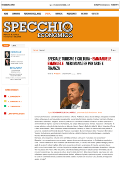 EMMANUELE EMANUELE : veri manager per arte e finanza