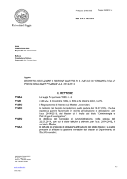 D.R. Ist.- Master Criminologia 14-15