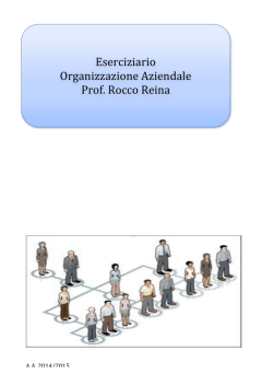 Eserciziario Org.ne Aziendale anno 20142015