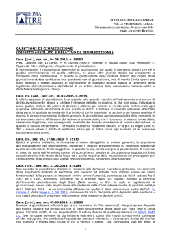 elenco massime giurisdizione 2014