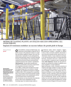 MODULAR COATING PLANTS: AN ITALIAN SUCCESS