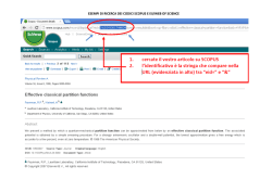 ESEMPI DI RICERCA DEI CODICI SCOPUS E ISI/WEB OF SCIENCE