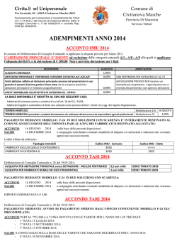 acconto imu, tasi e tari 2014 - Comune di Civitanova Marche