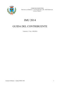 IMU 2014 - Comune di Montese