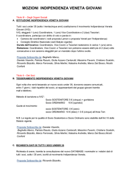 MOZIONI INDIPENDENZA VENETA GIOVANI