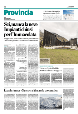 Manca la neve in montagna