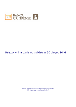 Relazione finanziaria consolidata al 30 giugno 2014
