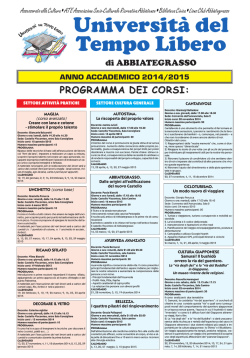programma corsi UTL - Comune di Abbiategrasso
