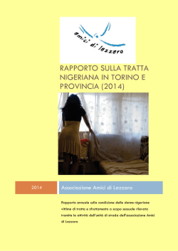 rapporto sulla tratta nigeriana in torino e provincia