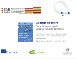 Benini_Fare uno stage in Europa