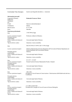 Curriculum Vitae - Comune di Palermo