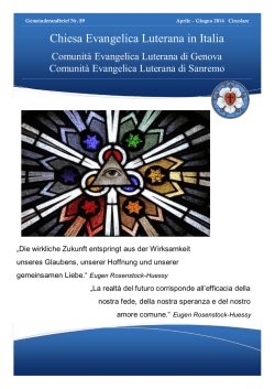 Eugen Rosenstock-Huessy - Chiesa Evangelica Luterana in Italia