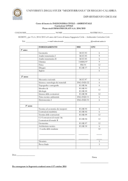 Coorte 2014/2015 - Dipartimento DICEAM