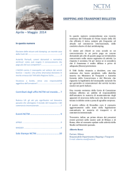 Shipping aprile maggio