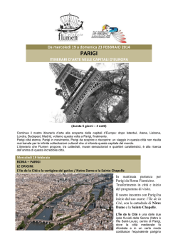 programma del viaggio