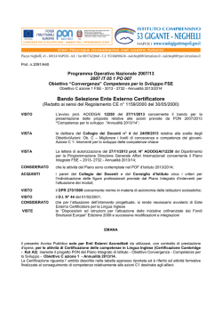 bando_enti_certificatori_ingl - Istituto Comprensivo 53 Gigante