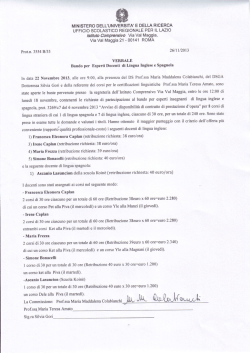 esito - Istituto Comprensivo Via Val Maggia