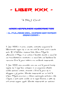 Liber KKK - La Tana del Lupo