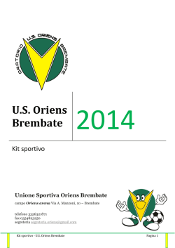 Kit sportivo - US Oriens Brembate