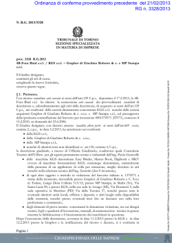 scarica la sentenza - Giurisprudenza delle imprese