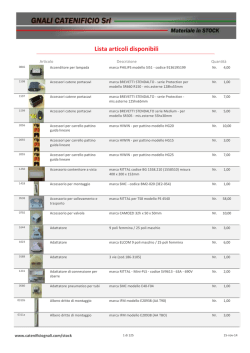 Lista articoli disponibili