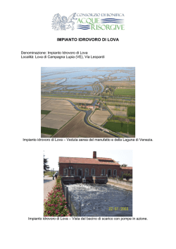 IMPIANTO IDROVORO DI LOVA